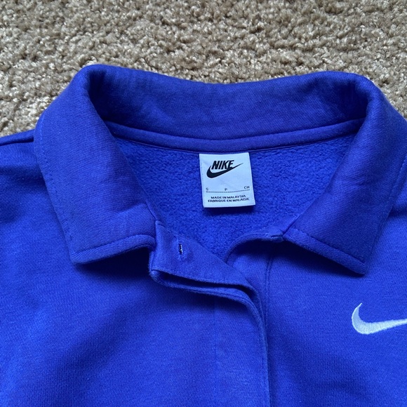 Nike Sportswear Phoenix Women’s Fleece 3/4-sleeve Crop Polo Sweatshirt - Picture 2 of 10